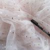 Starry Moon Sequin Tulle Fabric By The Meter for Decoration Birthday Tablecloth Floral Wrapping Handmade DIY Sewing Cloth White