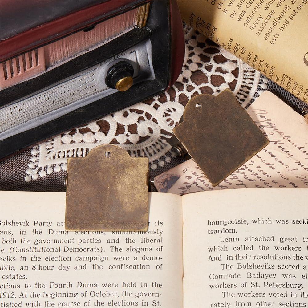 Metal Small  Binder Clamps Vintage Document File Organizer New Page Holder  Journaling