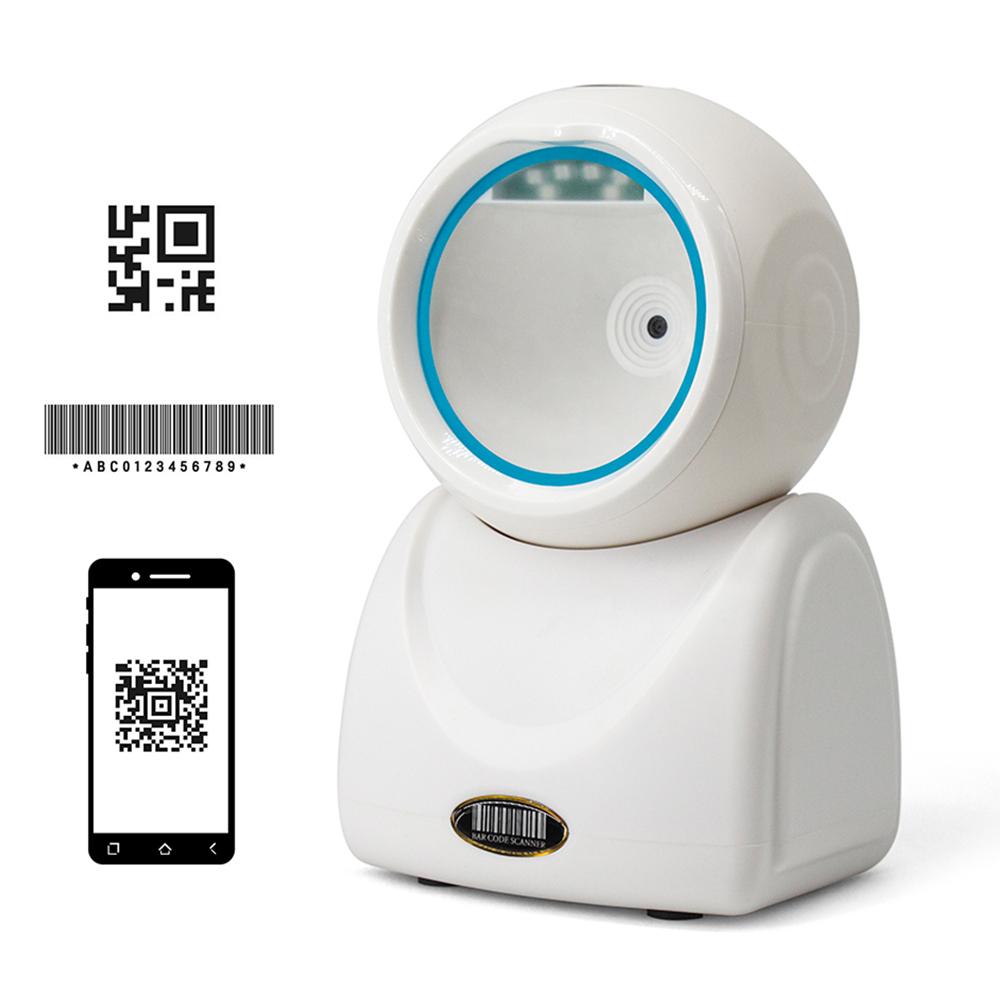 1D 2D QR Настольный проводной сканер штрих-кода Высокоскоростная платформа Автоматический считыватель сигналов USB с функцией громкой связи