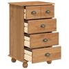 ASKIM Brown Drawer Chest of Drawers 45.8 x 40 x 79 cm