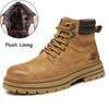 Men's Ankle Boots High-top Short Snow Boots Outdoor Casual Plush Shoes