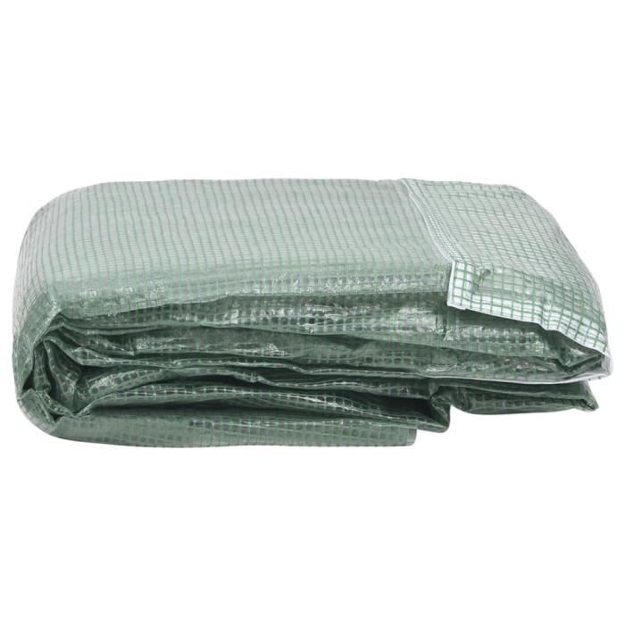 Replacement Greenhouse Cover - Green - 200x450x200 Cm - 6 Windows - 1 Door - PE
