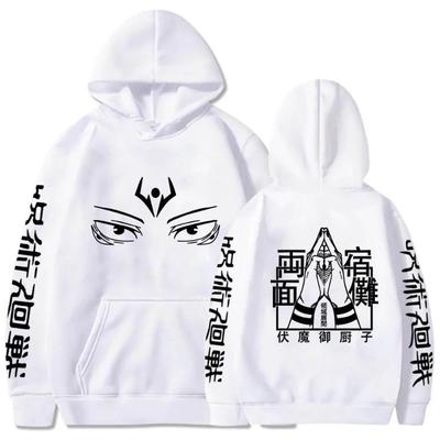 Jujutsu Kaisen Рёмен Сукуна Принтованные Худи Винтажные Мужские Винтажные Графические Худи Топы Оверсайз Уличная Одежда