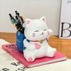 Multi Functional Lucky Cat Stationery Organizer Cartoon Desktop Storage Ornaments  Student