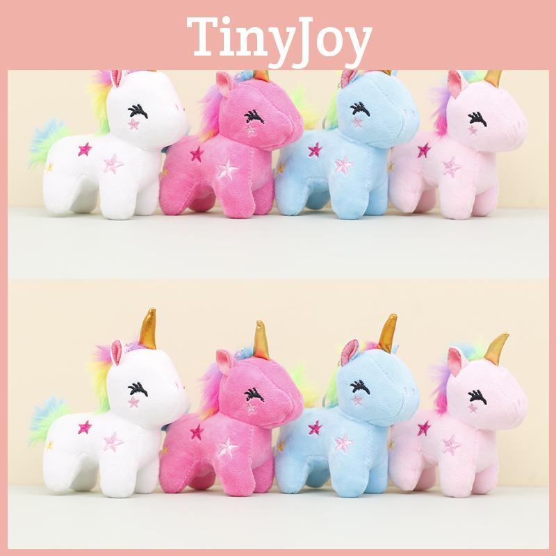 Adorable Unicorn Plush Keychain Cute Stuffed Animal Wedding Gift Bag Charm