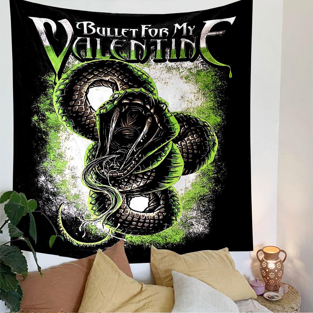 Bullet for My Valentine Tapestry Wall Hanging, Metal Band Poster Art, Rock Wall Decor for Bedroom Living Room Dorm
