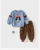 David Bella Boys' Knitted Sweater Winter New Children's Cartoon Hooded Woolen Sweater