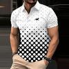 100% Polyester New Men Casual Polo Shirt  Fashion Summer Short Sleeve Polo Shirt  Sport Lapel Personality Men Tops Polo Shirt