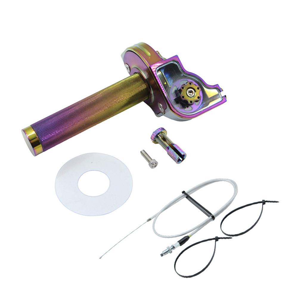 22mm CNC Aluminum Quick Twist Throttle Grip with Cable Motorcycle Accelerator Handlebar for Dirt Pit Bike ATV Quad