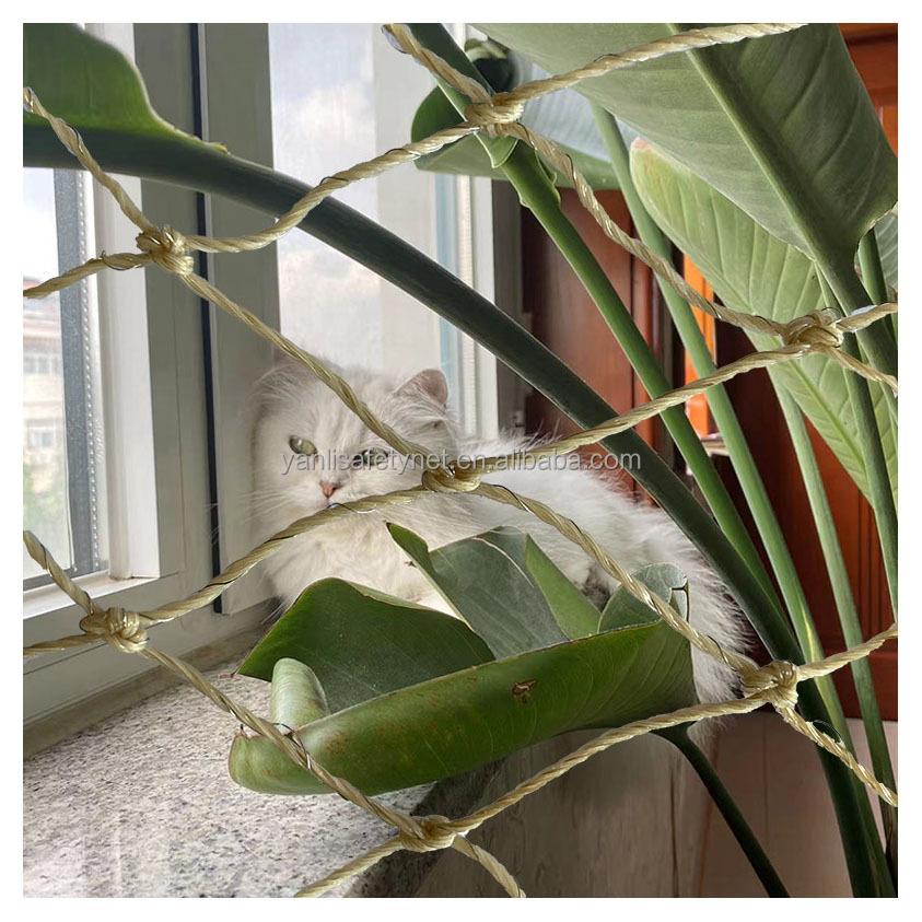 Steel Wire-Reinforced Cat Safety Net PE+Steel Wire Cat Net Protection Made of Nylon HDPE PP Cutting Service for Cats