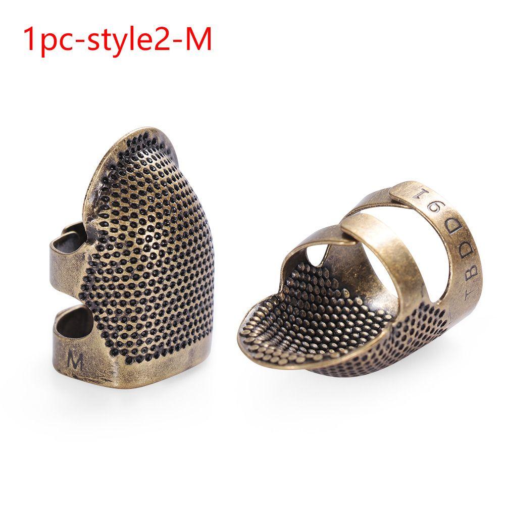 1/10pcs Stitching Tools Vintage Gold DIY Crafts Metal Needle Thimble Antique Ring Finger Protector