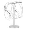 Geekria Headphone Stand with Aluminum Headphone Hanger (Silver)