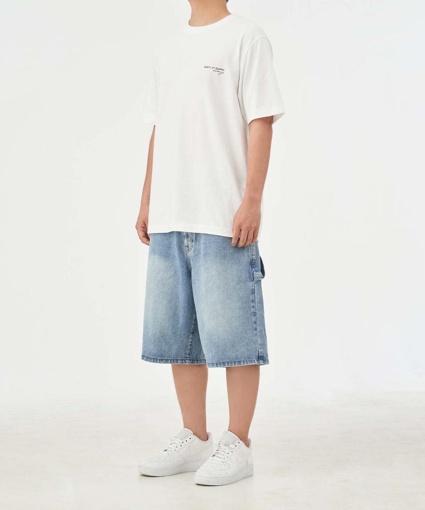 PLAC [Mergo X Plack] K03 Bermuda Washed Shorts Light Blue