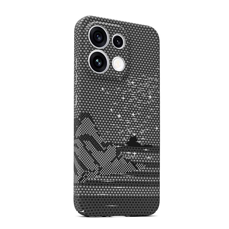 Для Oppo Reno 16 F Reno16 FS 16F 5G Чехол для Magsafe Магнитный Полосатый узор из углеродного волокна ПК Легкая Жесткая крышка
