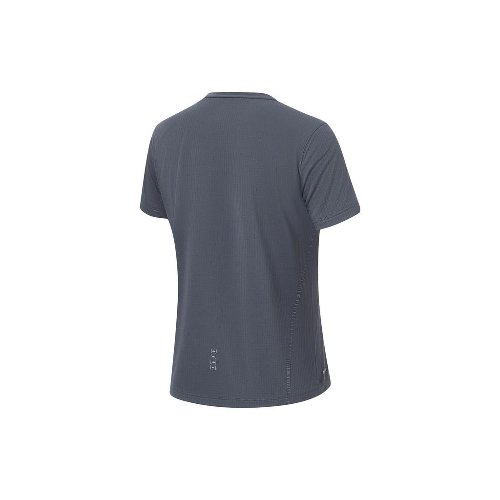 Футболка Li Ning Running Series однотонная, быстросохнущая, дышащая, с коротким рукавом, женская, топы, холодный песок, черный ATST528-8