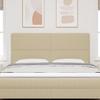 LED Headboard with LED Light Strips Grey Green 180 cm Cord Fabric