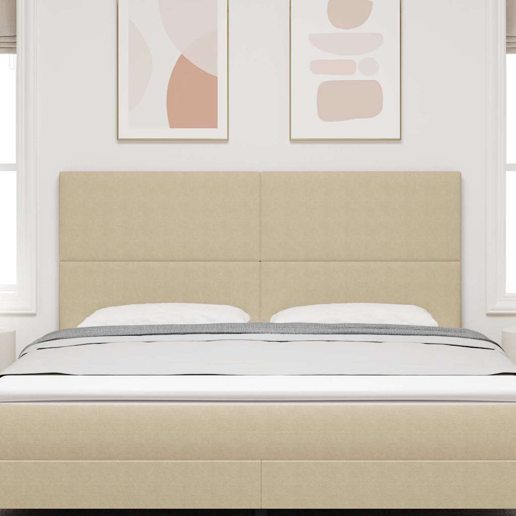 LED Headboard with LED Light Strips Grey Green 180 cm Cord Fabric