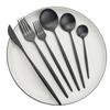 Black Matte Tableware Stainless Steel Dinnerware Set Knife Fork Spoon Chopsticks Kitchen Flatware Silverware Luxury Cutlery