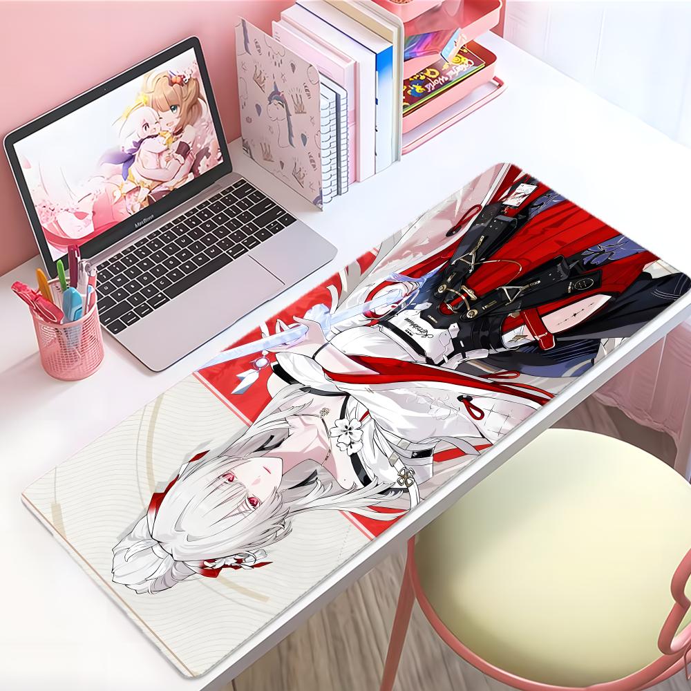 Game Cold Wuthering Waves Hiyuki Mouse Pad Large Thick Desk Pad Stitched Edges Gaming Mouse Mat For Pc