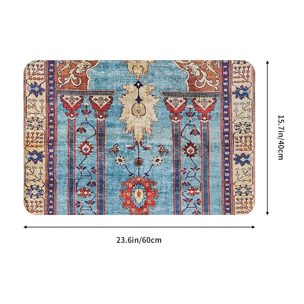 Antique Persian Silk Rug Print Non-slip Doormat Floor Mat Carpet Rug for Kitchen Entrance Home Bathroom Footpad Mats