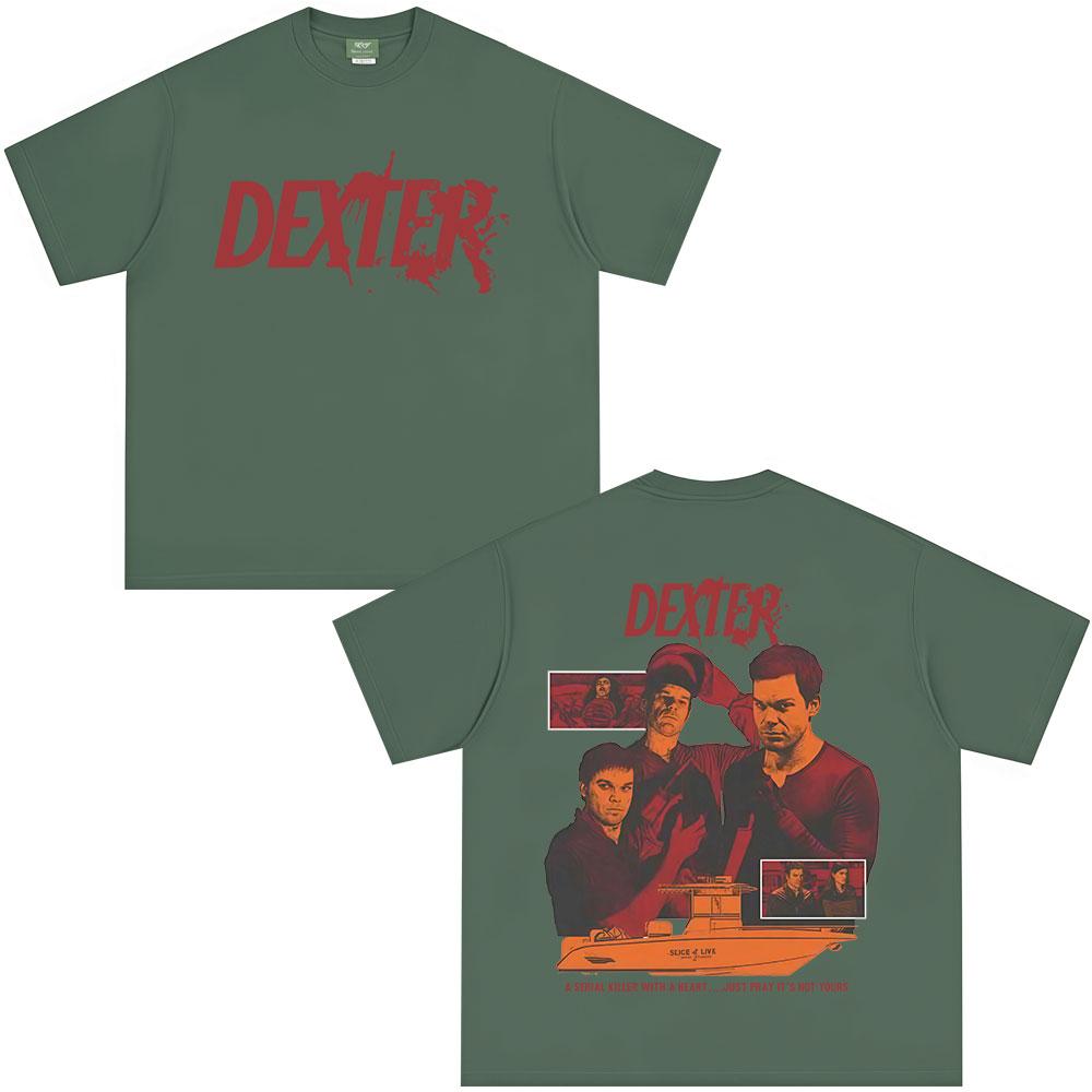 TV Play Dexter Morgan Graphic Tshirts Unisex Women Clothing Casual Cotton Short Sleeves Oversized T Shirts Fashion Vintage Tshirt