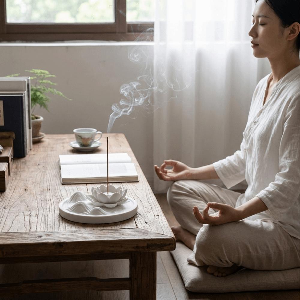 Flat Bottom Incense Stick Holder 3D Printing Tabletop Incense Base Yoga Studio