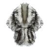 Women Faux Fox Fur Shawl Wrap Stole Elegant Fake Fur Cape for Wedding Evening Party Bridal Cosplay Costume Winter Warm Shoulder Shrug