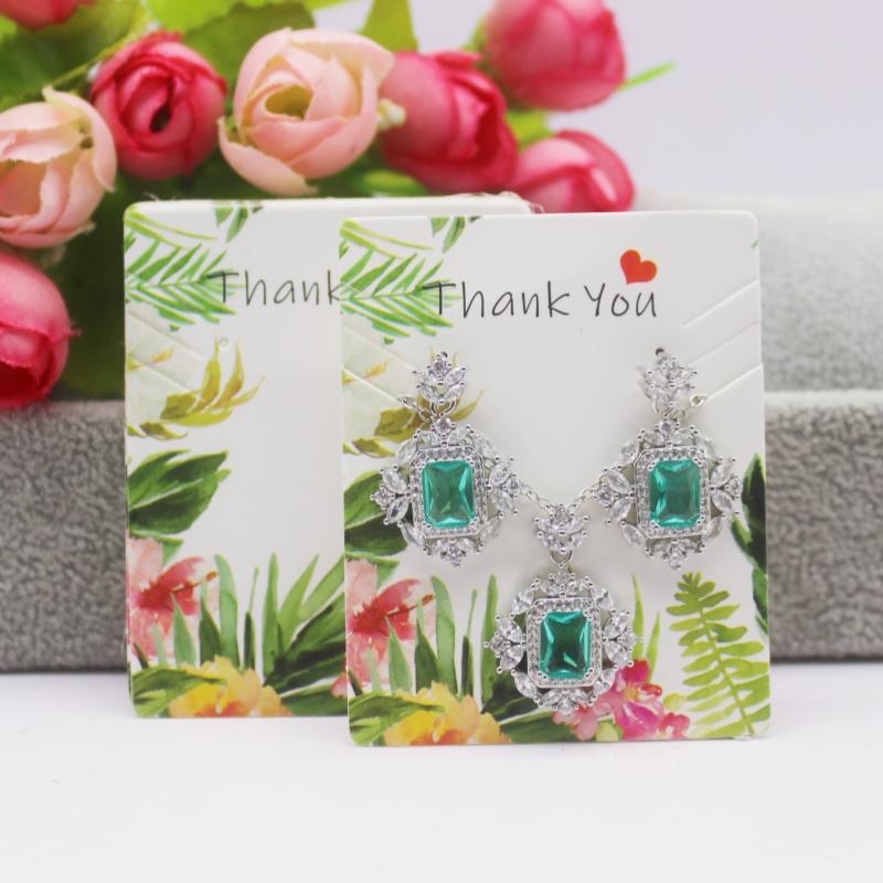 50/100 шт. 5.1X6.3 см белая/крафт-бумага, демонстрационная карточка с серьгами и ожерельем