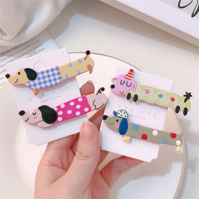 Очаровательная заколка для волос в виде мультяшного щенка - милая девичья заколка в виде утконосика для боковой челки, милый новый стиль аксессуара для волос