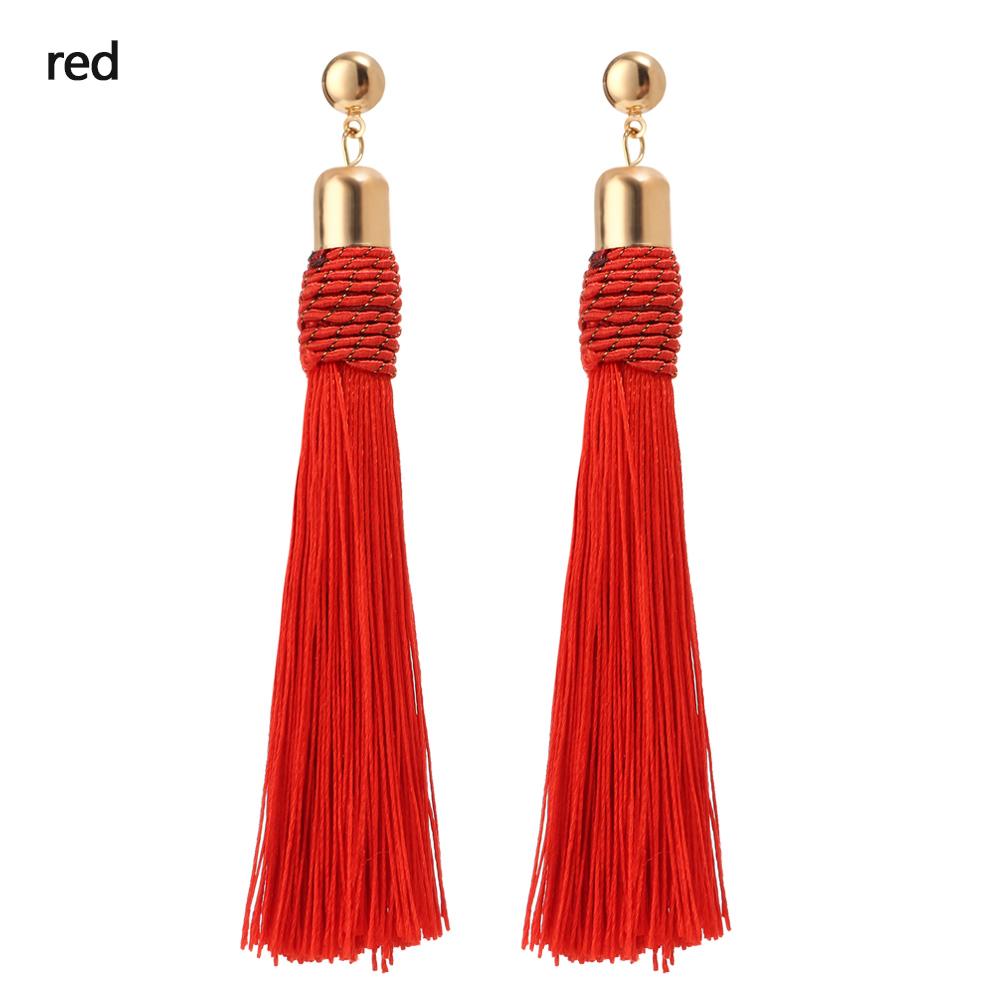 Женские серьги-капли в этническом стиле в винтажном стиле в стиле бохо, висячие серьги-кольца с кисточками