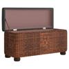 Storage Benches with Cushions in Brown 2 pcs 69 cm Reed