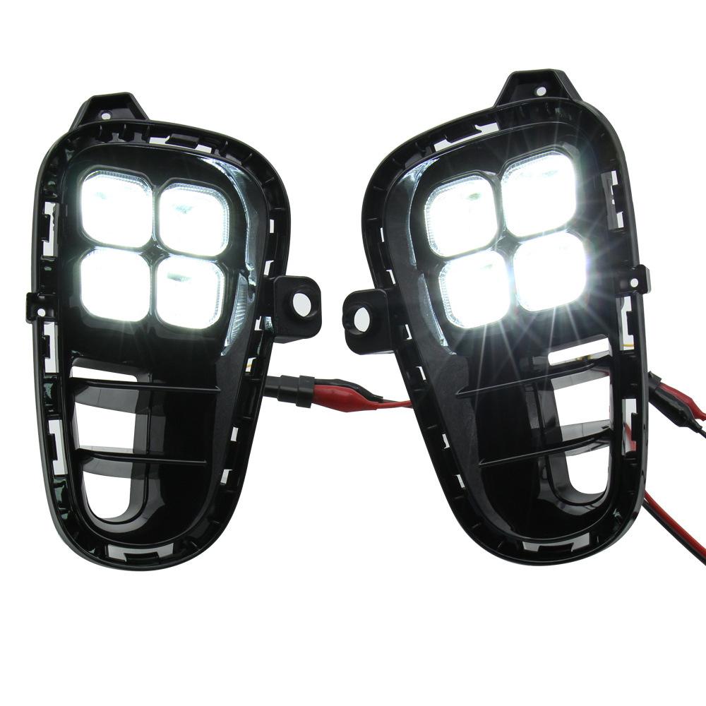 Светодиодные ДХО Дневные ходовые огни Передние противотуманные фары с указателем поворота Для Kia Rio 2018-20