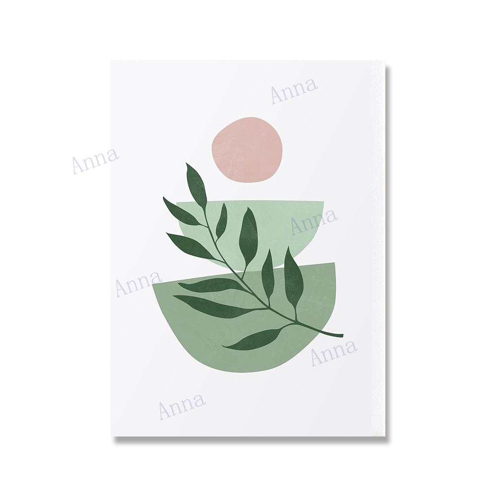 Ботаническая галерея плакат шалфей зеленый румянец розовый лист солнце Радуга холст настенная картина искусство абстрактный бохо минималистский декор живопись без рамки