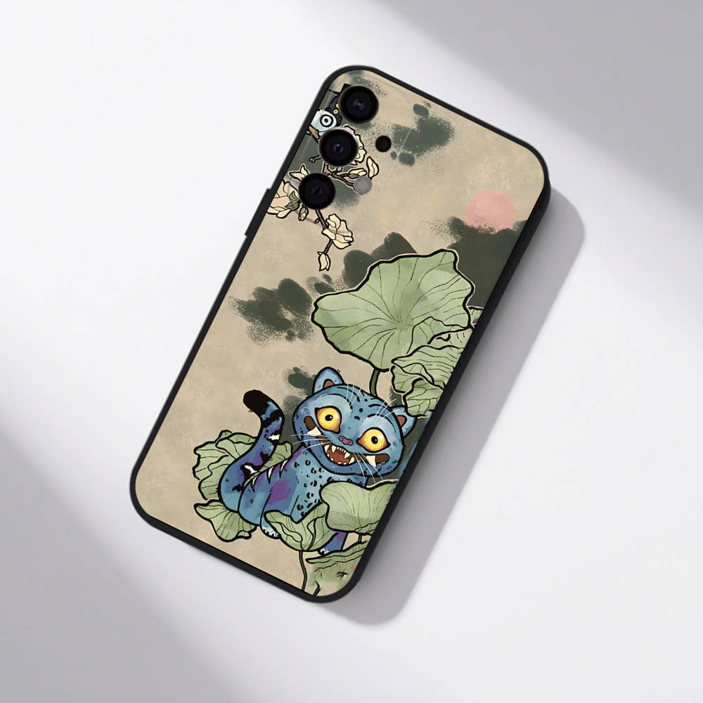 Чехол для телефона KPop Tiger Of D-Demon H-Hunters для Samsung S25,S24,S21,S22,S23,S30,Ultra,S20,Plus,Fe,Lite,5G Черный