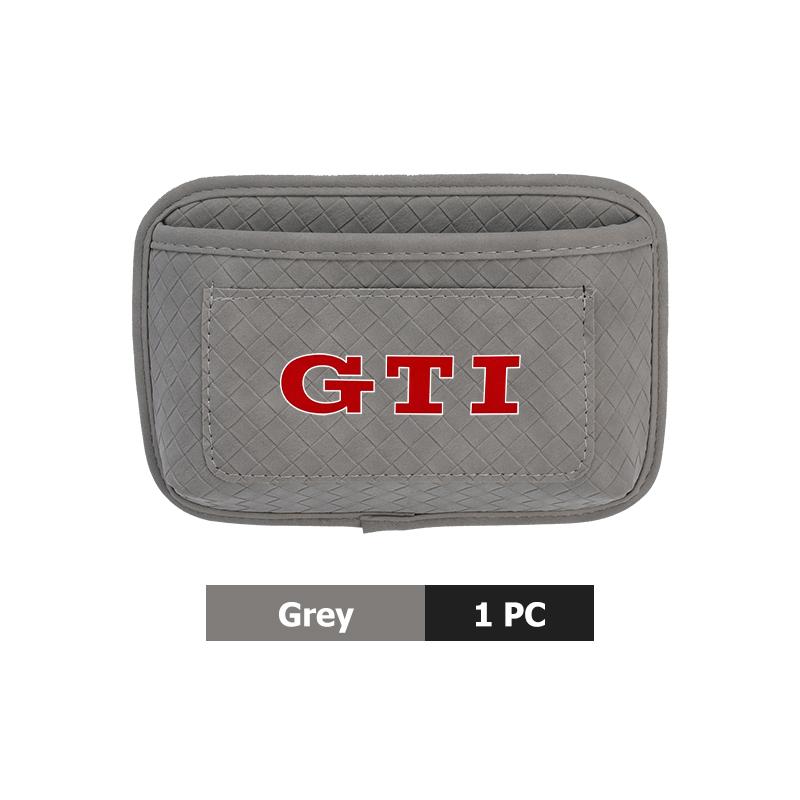 Car Plaid Adhesive Hanging Bag Pocket Phone Glasses Storage Case For Volkswagen VW Jetta Golf4 5 6 Beetle CC B5 B6 B7 EOS GTI