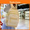 Letter Print Kmgdmbg Nylon School Backpack With Color Block Design Students For