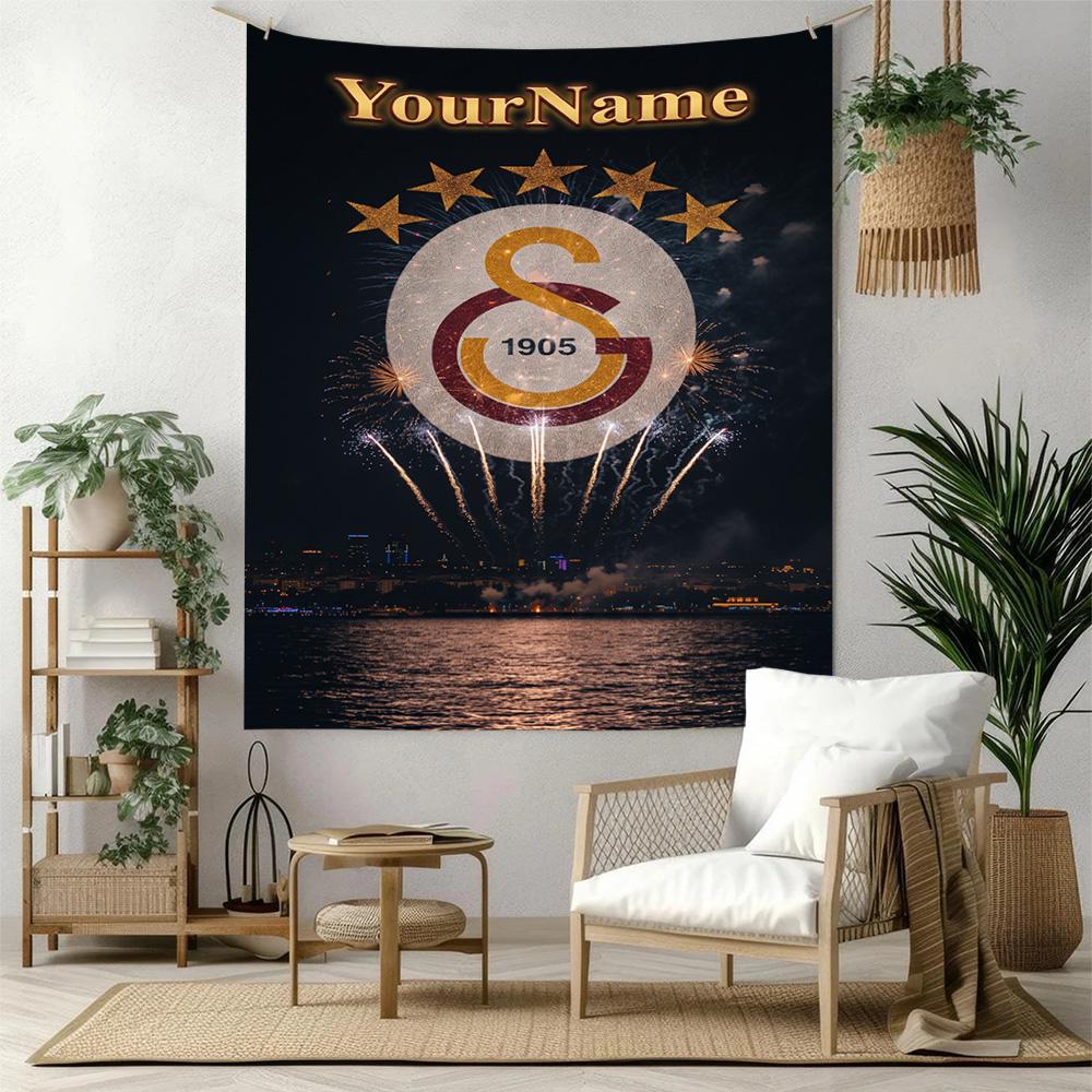 Galatasaray Custom Your Name Wall Decor Tapestry Art For Pet Memorial Birthdaywedding Party Backdrop Family Gift
