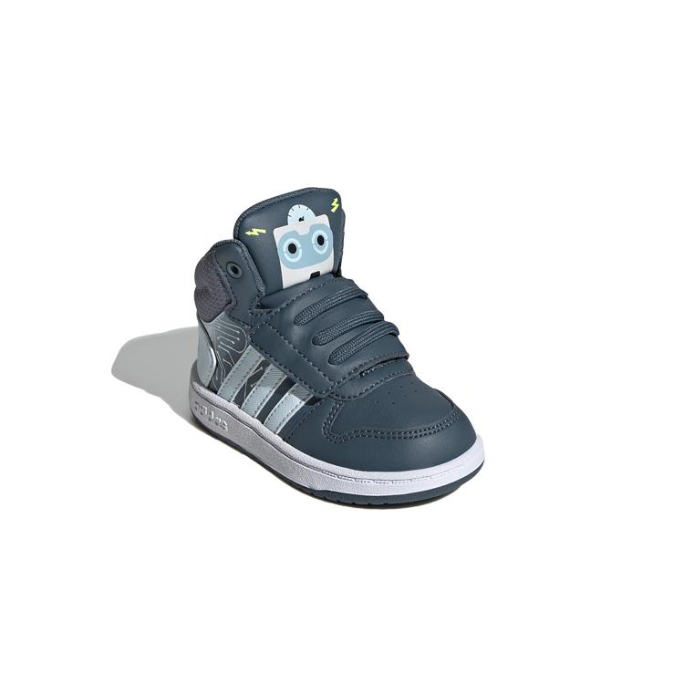 Adidas Neo Hoops Mid 2.0 I Toddler Mid top Skateboard Shoes Blue White Infant Toddler (Unisex) Toddler Shoes FW4925