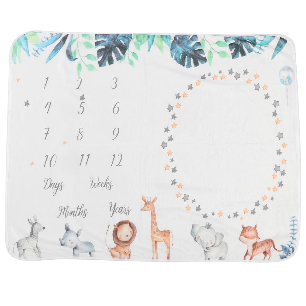 Детское ежемесячное одеяло для фотографий младенцев Фон для фотографий младенцев Одеяло Реквизит Банановый лист Животное