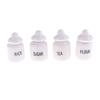 4Pcs 1/12 Dollhouse Miniature Cute White Ceramic Storage Jars Kitchen Access Classic Pretend Play Furniture Toys For Child