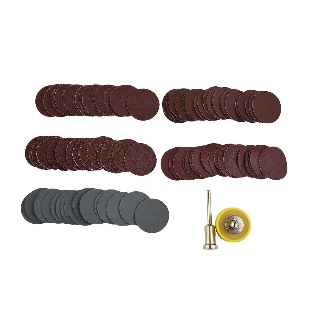 100psc 1"(30mm) 100-3000 Grit Hook&Loop Backed Flocking Sandpaper Polishing Pad