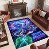 Neon Theme Crystal Velvet Rug Personalized Custom Name Text Soft Floor Mat Home Decor