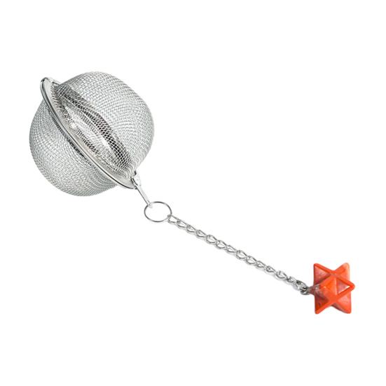 Нержавеющая сталь заварочный чайник даже сетчатый фильтр тонкой очистки с цепочкой нержавеющий универсальный креативный заварочный чайник ситечко для специй