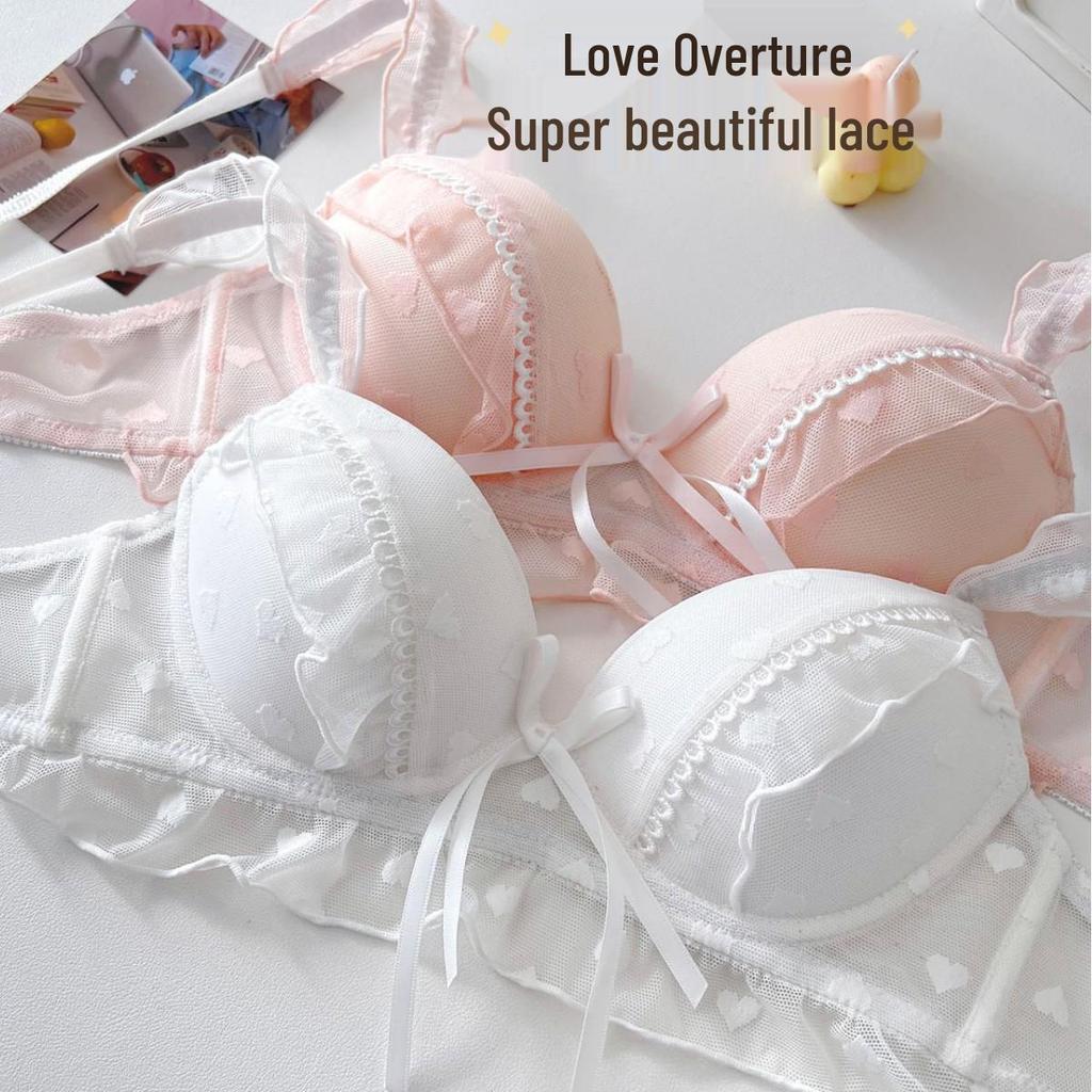 Elegant Lace Wireless Push-Up Bra: Anti-Sag, Enhances Shape