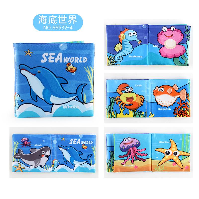 Детские игрушки из ткани «Не рвется», 4 страницы, 8 сторон, раннее образование, познание, моющиеся, ладонь, тканевая книга «Не рвется», звук, бумага