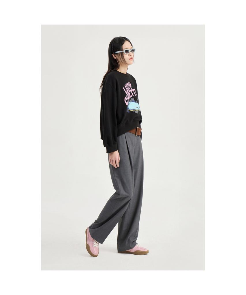 LUCKY CHOUETTE Sideband Pintuck Wide Pants (Grey) Lfpns25210Gyx