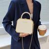Fashion Designer Metal Square Bag Ladies Small Cell Phone Chain One Shoulder Crossbody Purse Box Evening Print Classical Solid