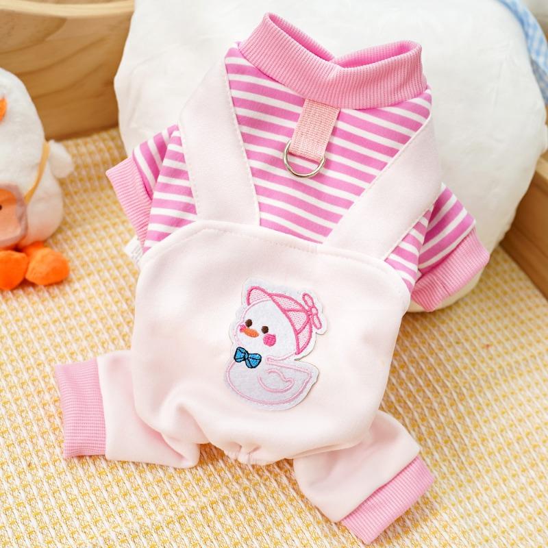 Одежда для домашних собак, Кошачьи осенне-зимние флисовые худи для собак, Кошачьи полосатые утки, Собаки среднего размера, которых можно водить на поводке