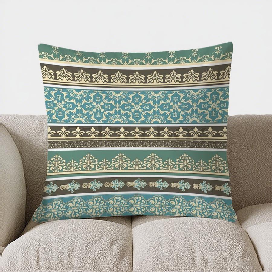 Vintage Pattern Decorative Double-Sided Printed Pillow Cover Short Plush Suitable Living Rooms Bedrooms Sofa Throw Cushion Cover
