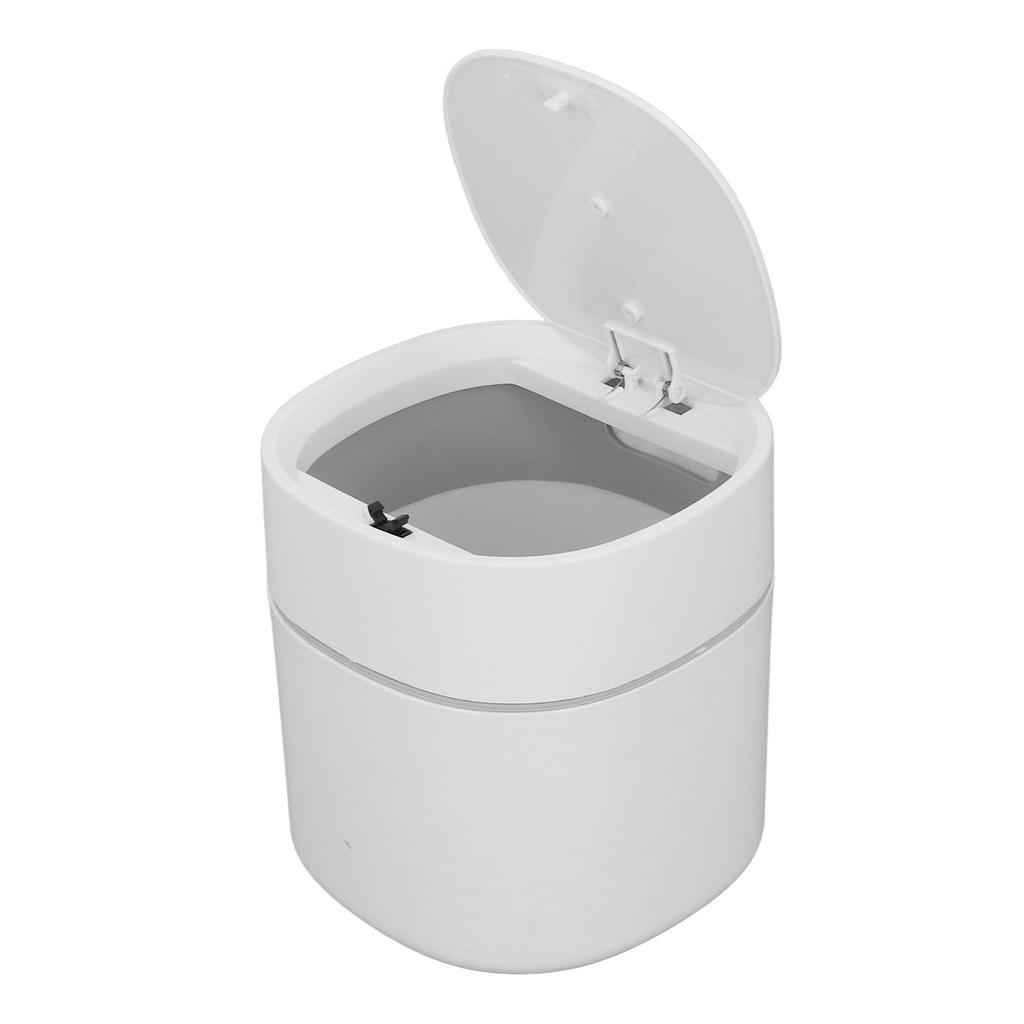 Mini Desktop Trash Can Debris Storage Cleaning Can with Lid for Coffee Table Dressing Table Desktop